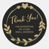 Hartelijk dank voor uw steun voor mijn Vegan Small Ronde Sticker (Voorkant)