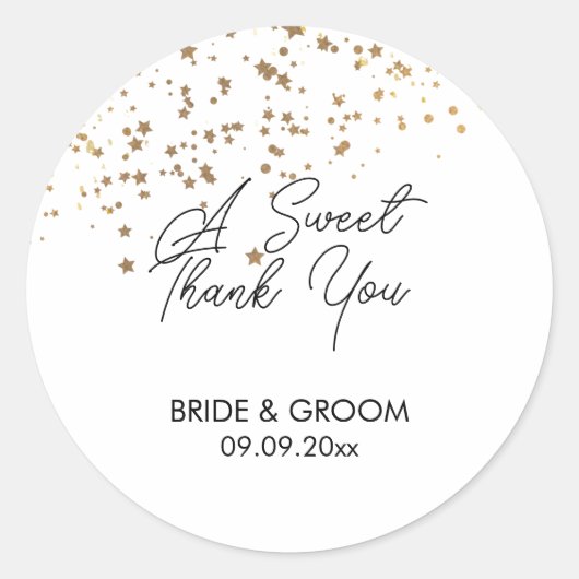 Hartelijk dank voor uw steun, voor uw aandacht, vo ronde sticker (Voorkant)