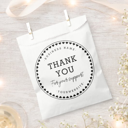 Hartelijk dank voor uw supportpapiertas bedankzakje (Geknipt)