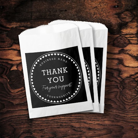 Hartelijk dank voor uw supportpapiertas bedankzakje