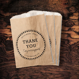 Hartelijk dank voor uw supportpapiertas bedankzakje