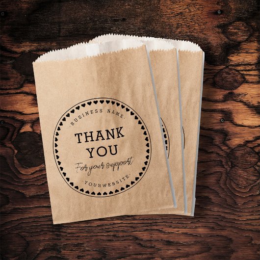 Hartelijk dank voor uw supportpapiertas bedankzakje