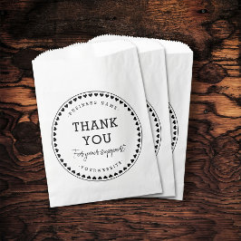 Hartelijk dank voor uw supportpapiertas bedankzakje