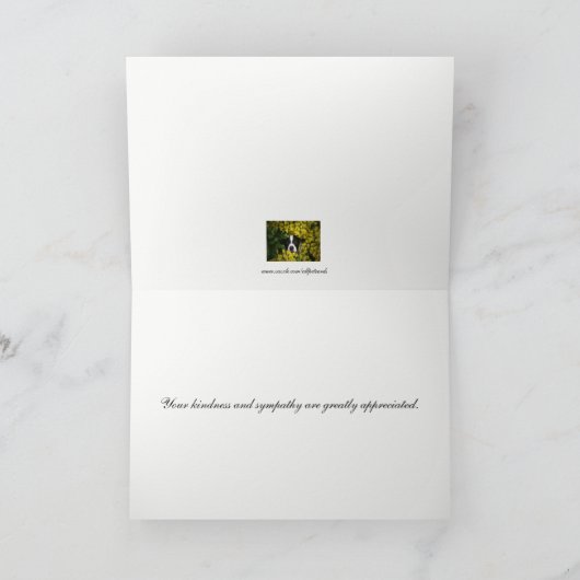 Hartelijk dank voor uw sympathie, voor uw doordach bedankkaart (Binnen)