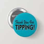 Hartelijk dank voor uw tipping ronde button 5,7 cm (Voorkant /achterkant)