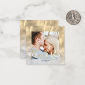 Hartelijk dank voor uw trouwmarmer met Envelope Notitiekaartje (Voorkant / Achterkant in situ)