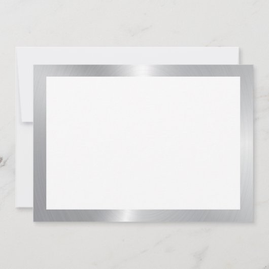 Hartelijk dank voor uw typografie, zilver en witte bedankkaart (Achterkant)