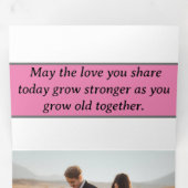 Hartelijk dank voor uw uitnodiging voor de bruilof (Binnenzijde eerst)