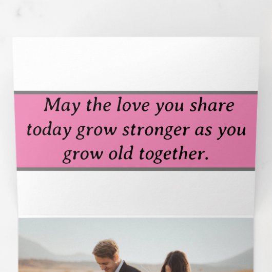 Hartelijk dank voor uw uitnodiging voor de bruilof (Binnenzijde eerst)