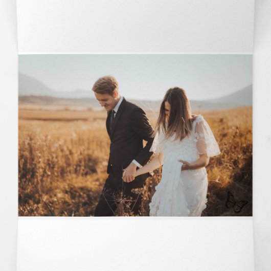 Hartelijk dank voor uw uitnodiging voor de bruilof (Binnenkant midden)