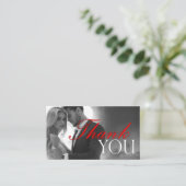 Hartelijk dank voor uw unieke kaart visitekaartje (Staand voorkant)