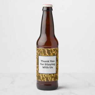 Hartelijk dank voor uw vakantiehuisgast Goud Silve Bier Etiket