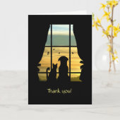 Hartelijk dank voor uw vergadering met Dog en Cat Kaart (Gele Bloem)