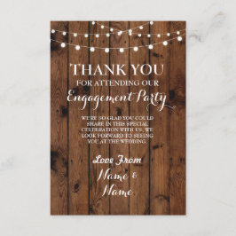 Hartelijk dank voor uw Verloving Weddenschap Hood  Bedankkaart