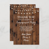 Hartelijk dank voor uw Verloving Weddenschap Hood  Bedankkaart (Voorkant / Achterkant)