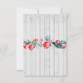 Hartelijk dank voor uw Verloving Wedding Red Roses Bedankkaart (Achterkant)