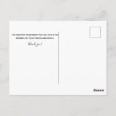 Hartelijk dank voor uw verwijzing, Chiropractic Briefkaart (Achterkant)