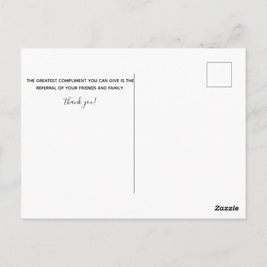 Hartelijk dank voor uw verwijzing, Chiropractic Briefkaart (Achterkant)