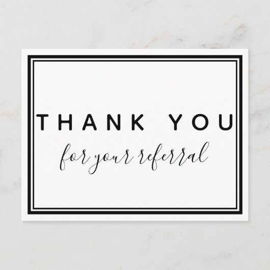 Hartelijk dank voor uw verwijzing, Chiropractic Briefkaart (Voorkant)