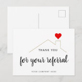 Hartelijk dank voor uw verwijzing naar de rundveeh briefkaart (Voorkant / Achterkant)