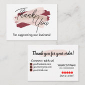 Hartelijk dank voor uw visitekaartje notitiekaartje (Voorkant / Achterkant)