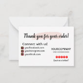 Hartelijk dank voor uw visitekaartje notitiekaartje (Achterkant)