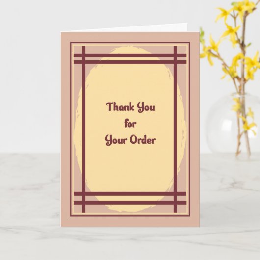 Hartelijk dank voor uw Visitekaartje voor bestelli Kaart (Gele Bloem)