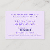 Hartelijk dank voor uw visitekaartje voor uw beste informatiekaartje (Achterkant)