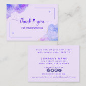 Hartelijk dank voor uw visitekaartje voor uw beste informatiekaartje (Voorkant / Achterkant)