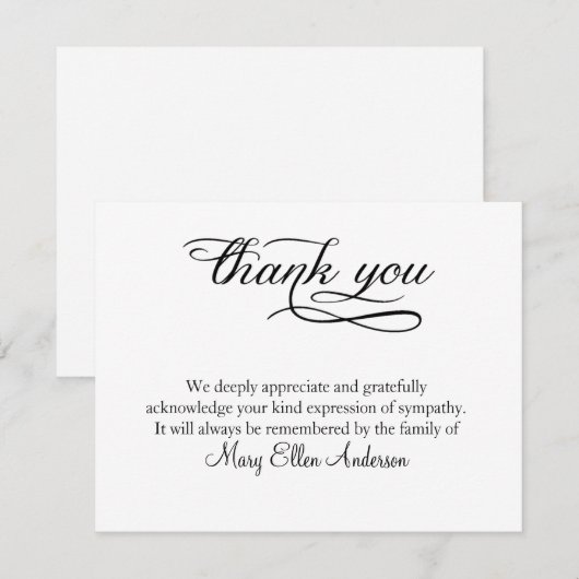 Hartelijk dank voor uw vriendelijke briefkaart (Voorkant / Achterkant)