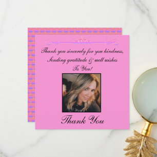 Hartelijk dank voor uw vriendelijke fotokaart bedankkaart