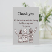 Hartelijk dank voor uw vriendelijke offerte bedankkaart (Staand voorkant)