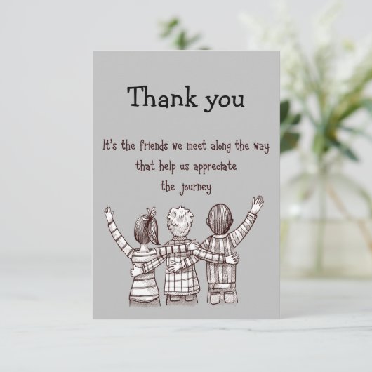 Hartelijk dank voor uw vriendelijke offerte bedankkaart (Staand voorkant)