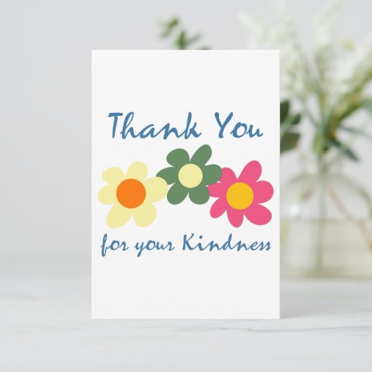 Hartelijk dank voor uw vriendelijkheid Hartelijk d Bedankkaart (Staand voorkant)