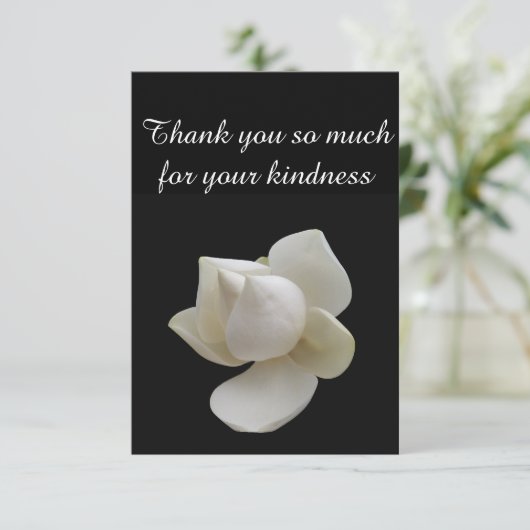 Hartelijk dank voor uw vriendelijkheid Magnolia Bedankkaart (Staand voorkant)
