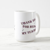 Hartelijk dank voor uw waardering van mijn muziekd koffiemok (Voorkant rechts)