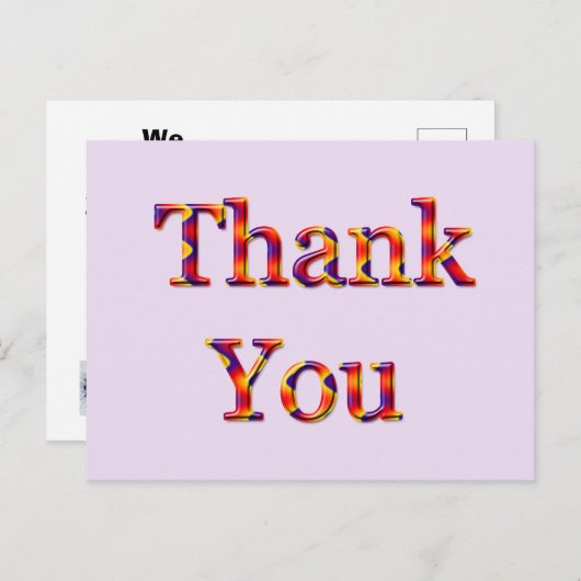 Hartelijk dank voor uw waardering van uw zakelijke briefkaart (Voorkant / Achterkant)