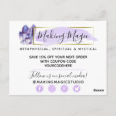 Hartelijk dank voor uw Waterverf Crystals & Gold G Briefkaart (Achterkant)