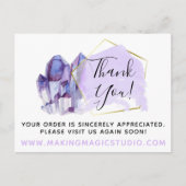 Hartelijk dank voor uw Waterverf Crystals & Gold G Briefkaart (Voorkant)