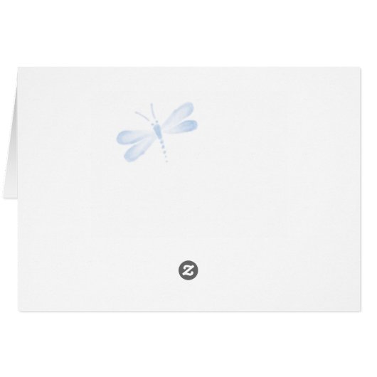 Hartelijk dank voor uw Waterverf Dragonfly-kaart - (Achterkant Horizontaal)