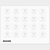 Hartelijk dank voor uw welkome felicitaties ronde sticker (Vel)