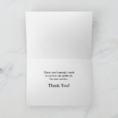 Hartelijk dank voor uw Wenskaart voor de service Bedankkaart (Binnen)