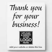 Hartelijk dank voor uw werk met logo fotoplaat (Voorkant)