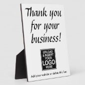 Hartelijk dank voor uw werk met logo fotoplaat (Zijkant)