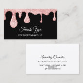 Hartelijk dank voor uw winkelen met de Dell-Rozen  Visitekaartje (Voorkant / Achterkant)