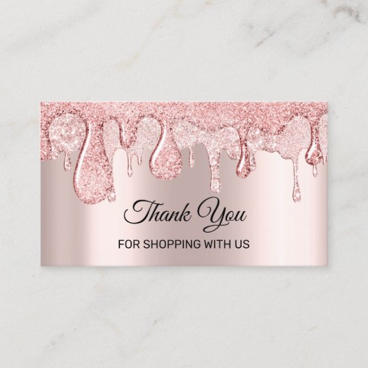 Hartelijk dank voor uw winkelen met de Dell-Rozen  Visitekaartje (Voorkant)