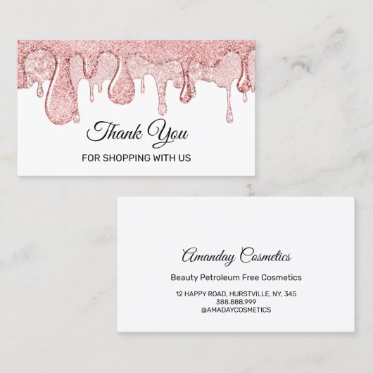 Hartelijk dank voor uw winkelen met ons Drips Cosm Visitekaartje (Voorkant / Achterkant)