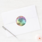 Hartelijk dank voor uw Winkelende regenboogschijve Ronde Sticker (Envelop)