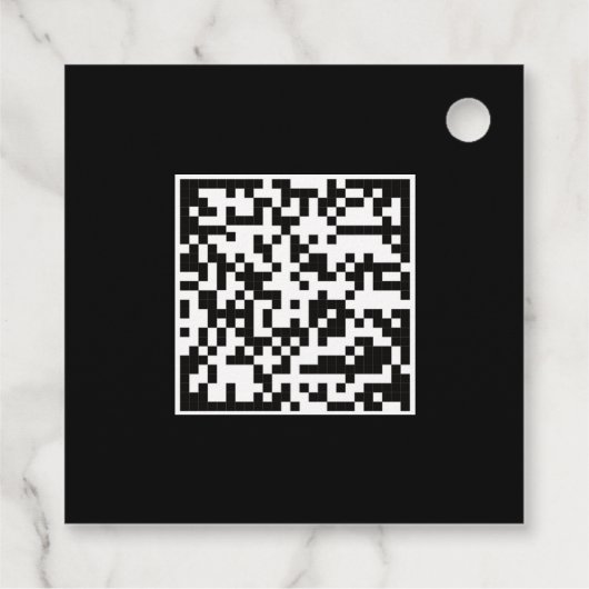 Hartelijk dank voor uw winkelnaam Logo QR-code Gol Bedankjes Labels (Achterkant)