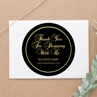 Hartelijk dank voor uw winkels met ons Business Go Ronde Sticker